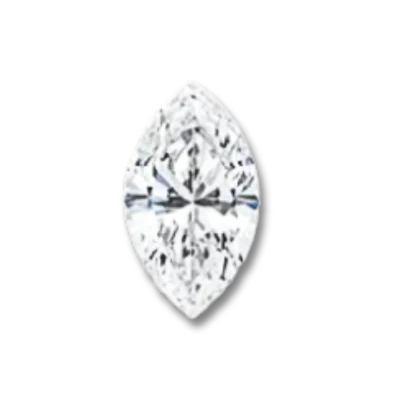 Marquise cut diamond, elongated oval shape with pointed ends